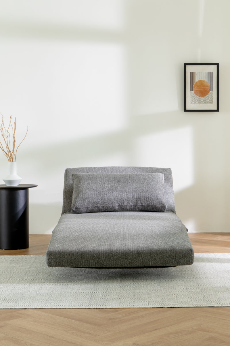 灰色單人梳化床